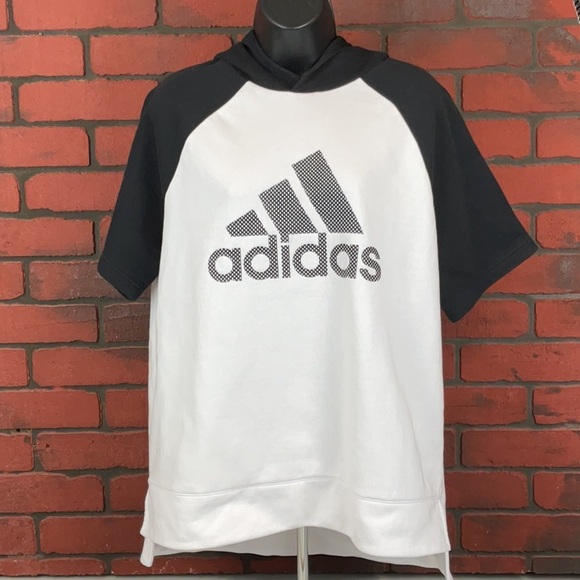 Adidas Womans Short Sleeve Hoodie Large‎ - Picture 1 of 7